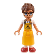 LEGO Minifigure - Friends Jules, Overalls, Glasses, Red Shoes [FRIENDS]