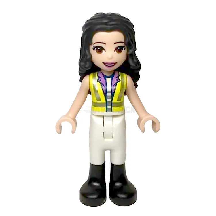 LEGO Minifigure - Friends Emma - Neon Yellow Vest, White Trousers, Black Boots [FRIENDS]