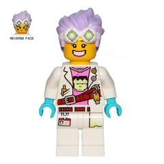 LEGO Minifigure - "J.B. Watt" - Large Smile / Annoyed (2019) [HIDDEN SIDE]