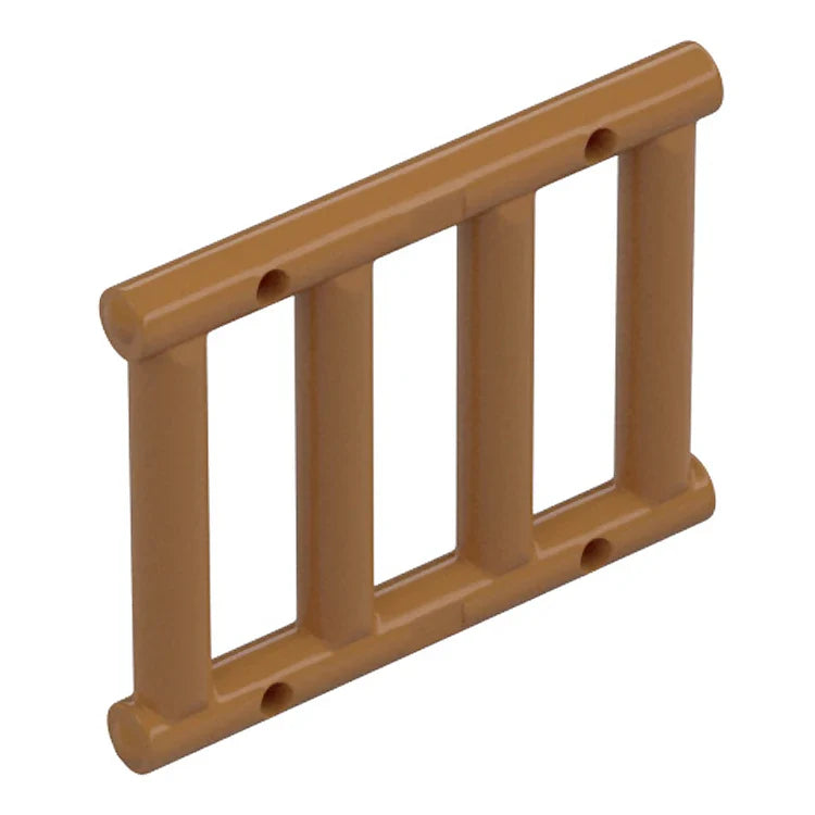 LEGO Bar 1 x 4 x 3 Grille with End Protrusions, Ladder, Medium Nougat [62113] 6167599