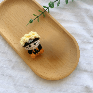 Naruto Mini Crochet Keychain Doll, Chibi Amigurumi Doll Gift, C014