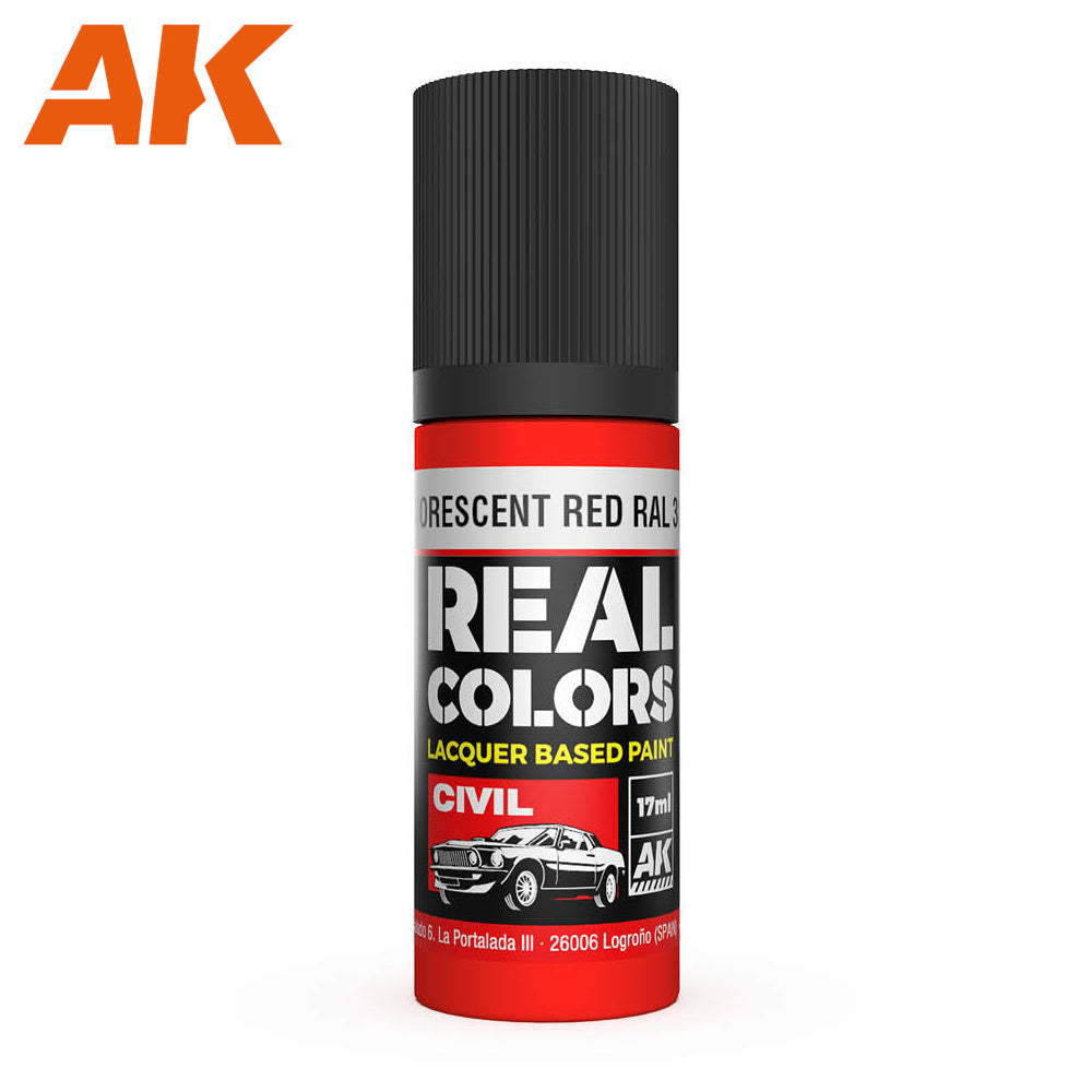 AK Interactive - Real Colours -Fluorescent Red Ral 3026 17 ml