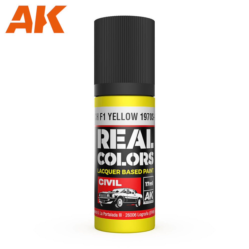 AK Interactive - Real Colours -French F1 Yellow 1970S-1980S 17 ml