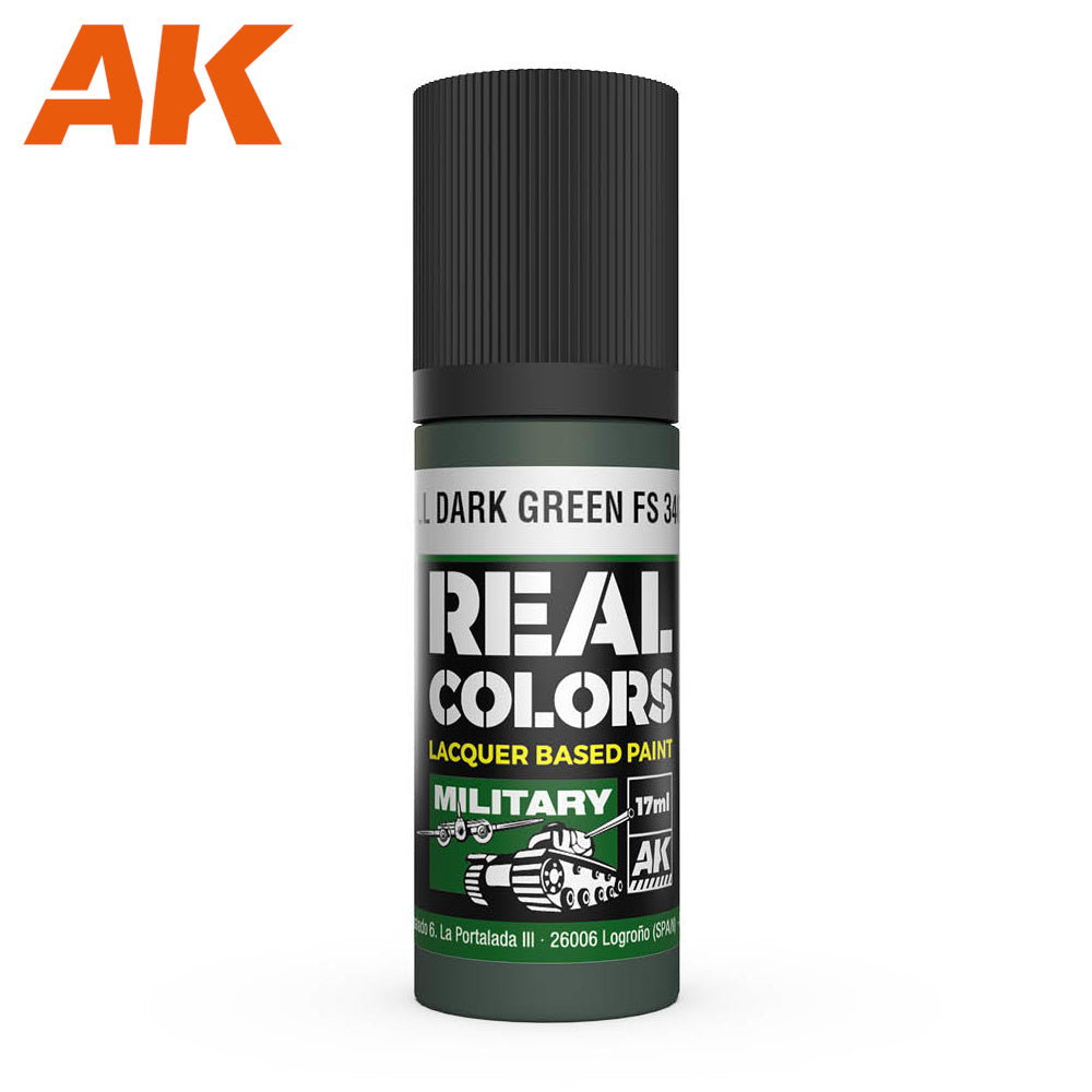 AK Interactive - Real Colours -Dull Dark Green Fs 34092 17 ml