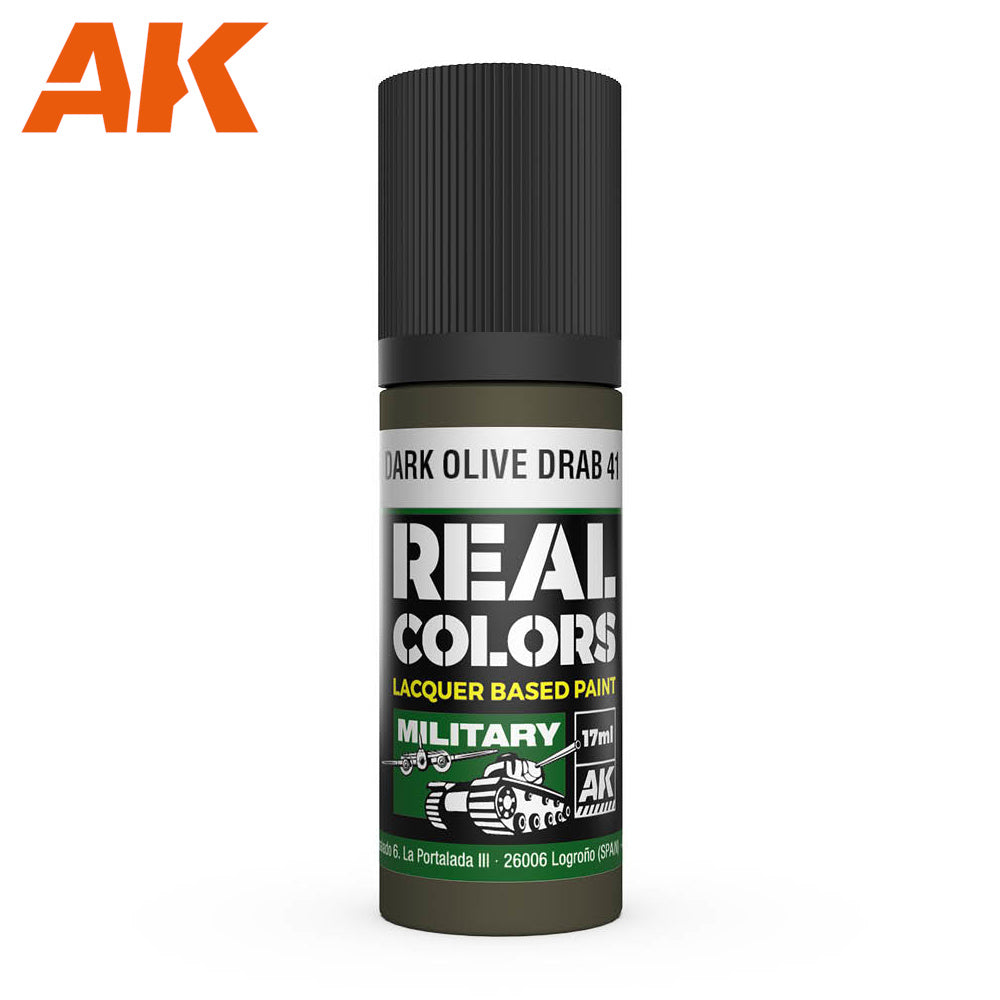 AK Interactive - Real Colours -Dark Olive Drab 41 17 ml