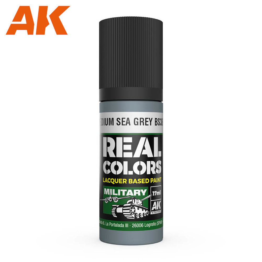 AK Interactive - Real Colours -Raf Medium Sea Grey Bs381C/637 17 ml