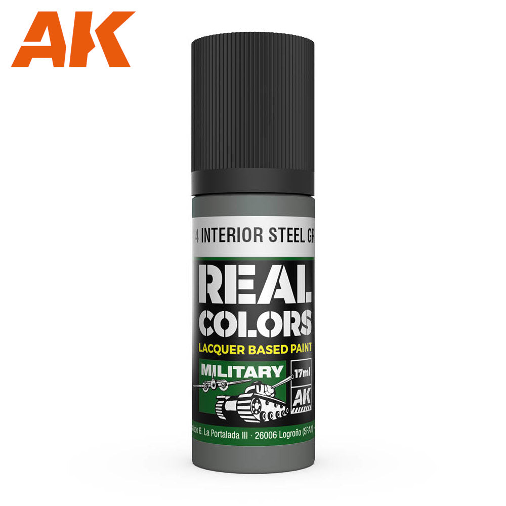 AK Interactive - Real Colours -A-14 Interior Steel Grey 17 ml