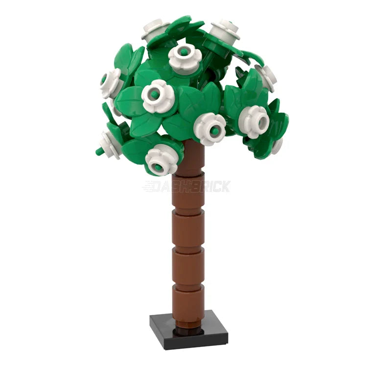 LEGO "Flowering Tree" - Bright Leaves + White Flowers [MiniMOC]