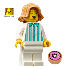 LEGO Minifigure - Donut/Doughnut Shop Clerk, Female (2021) [CITY]
